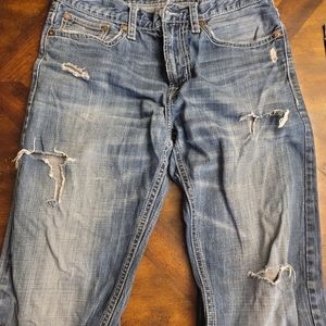 Men's AE Distressed Relaxed Straight Jeans